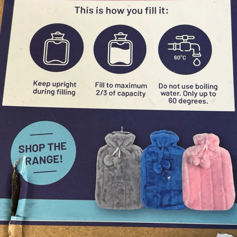 Voila Gray Faux Fur Hot Water bag
